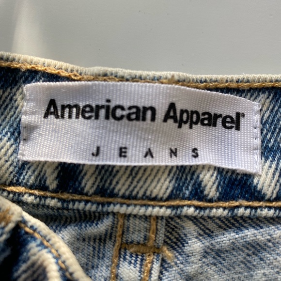 American Apparel acid wash denim shorts - Picture 4 of 5